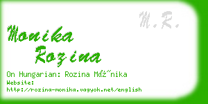 monika rozina business card